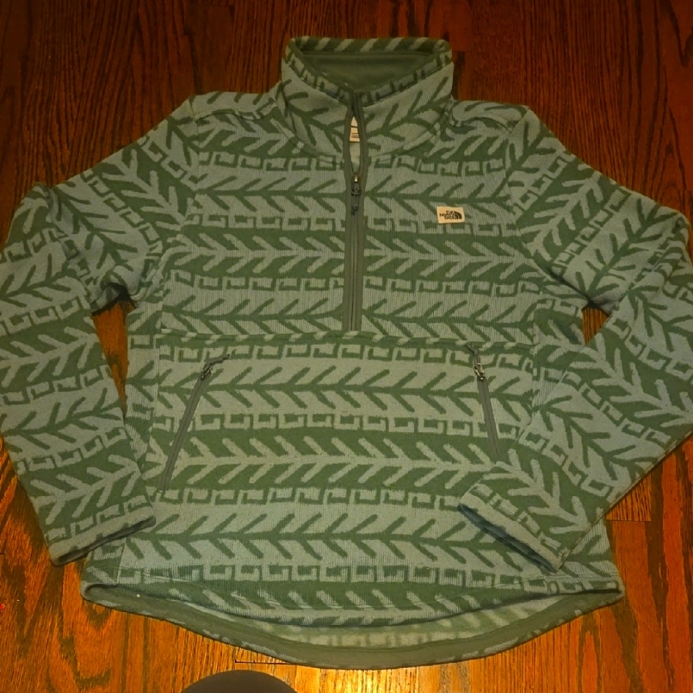 The North Face Green Patterned Pullover Size M - image 1